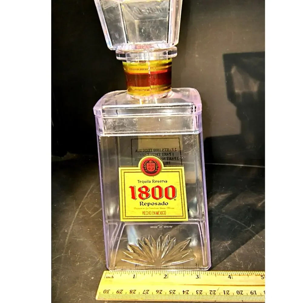 1763.  Empty Plastic Point of Sale Display Bottle 1800 Tequila Reposado